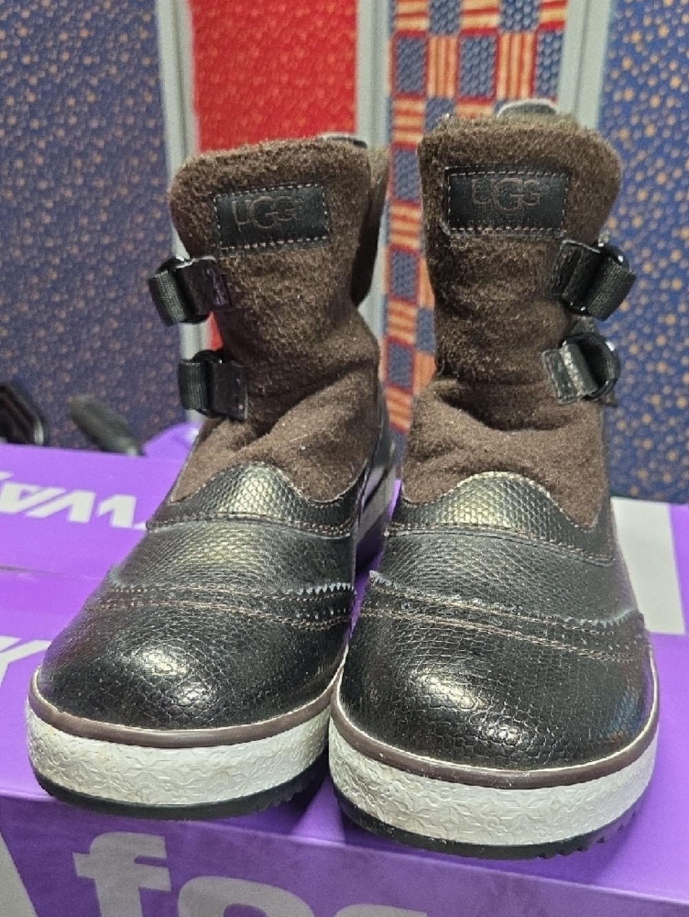 UGG Brown Waterproof Women's Ankle Boots - Picture 5 of 8